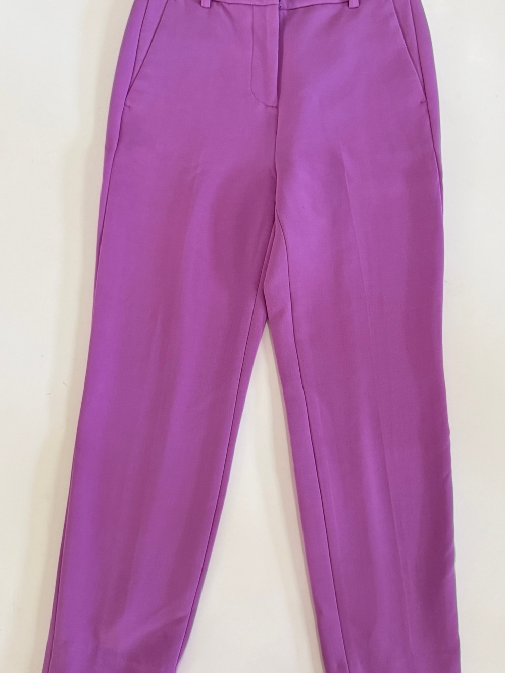 J. Crew Vibrant Purple High-Rise Tailored Trousers